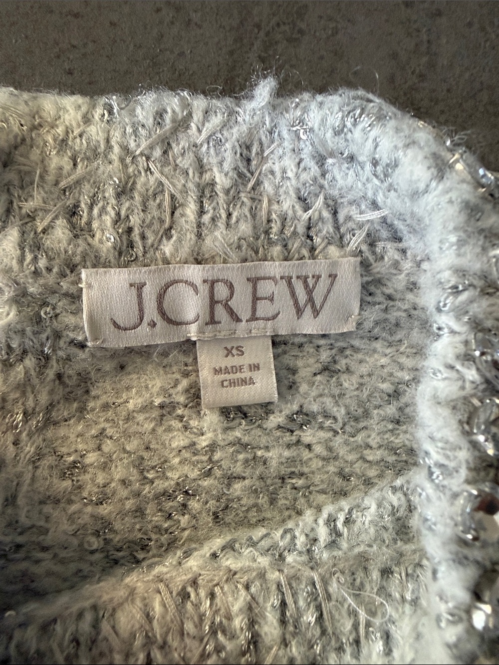 J. Crew Sparkle Embellished Crewneck Sweater - Picture 7 of 12